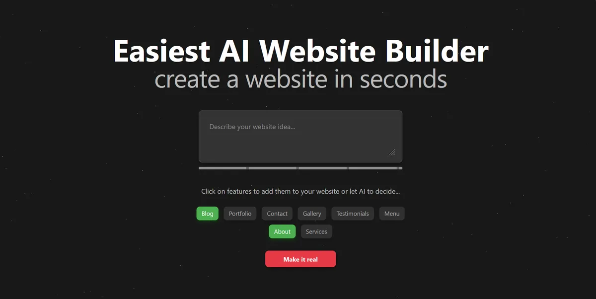Easy website builder