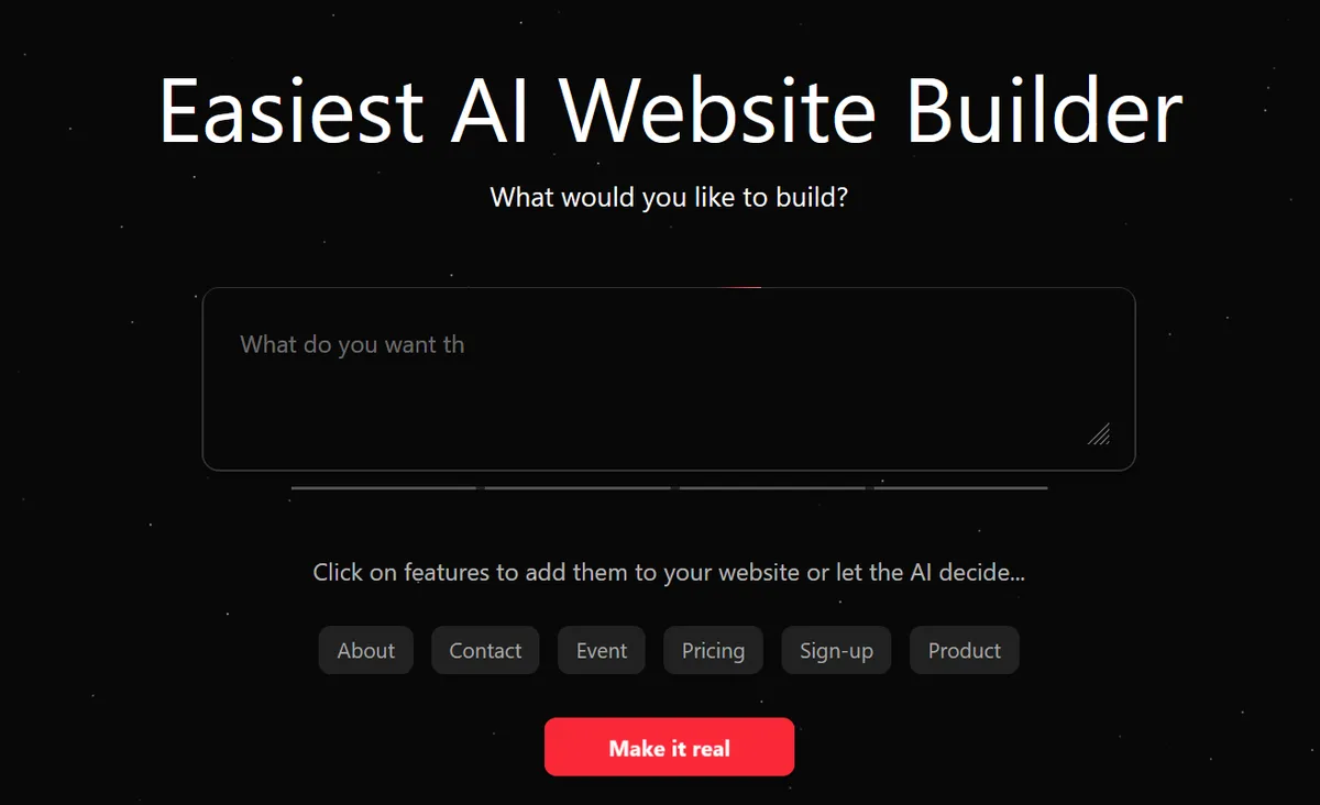 AI wesbite maker