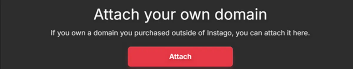 How to attach domain to instago.ai